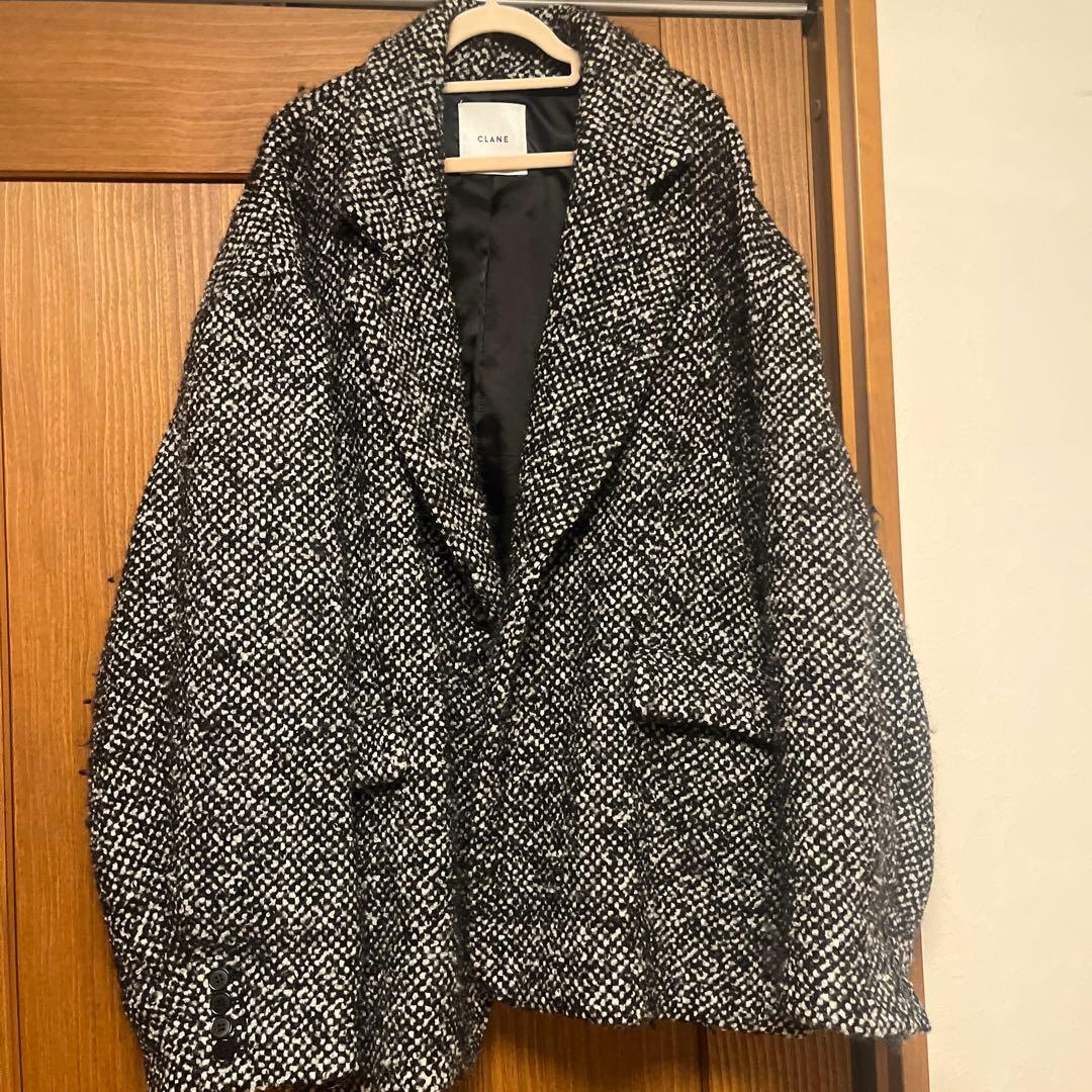 まるCLANE テーラードジャケット ブラック・ホワイト