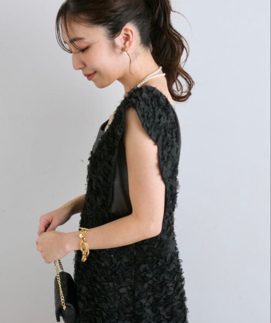 【新品】スカラップフレアジャンドレ ワンピース ジャンスカ ジャンパースカート