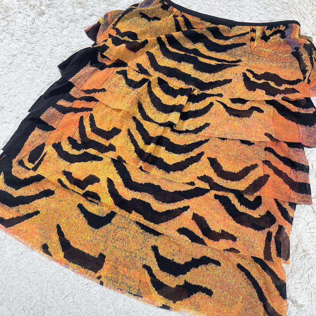 ✨極美品 VIVIENTAM 希少トラ柄 パワーネット フリル スカート