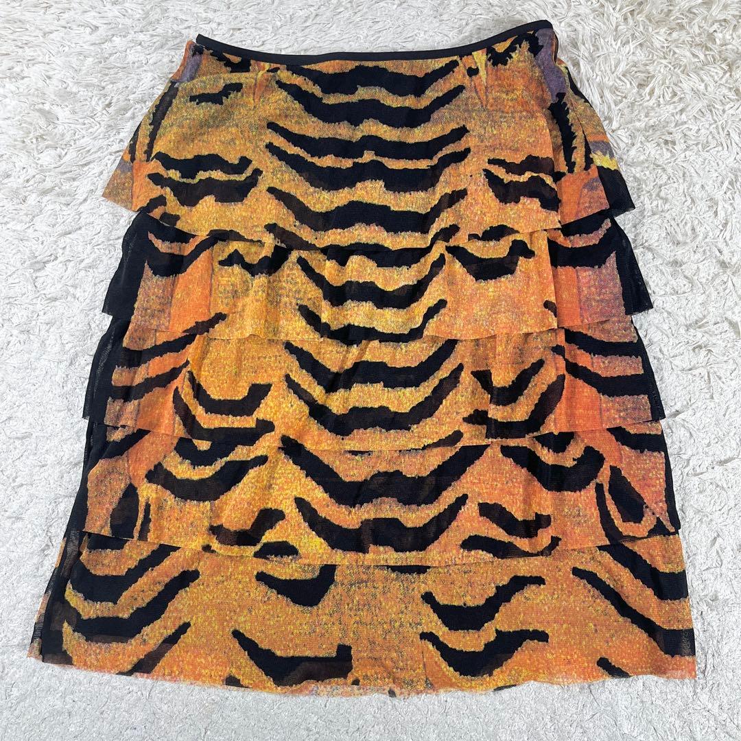 ✨極美品 VIVIENTAM 希少トラ柄 パワーネット フリル スカート