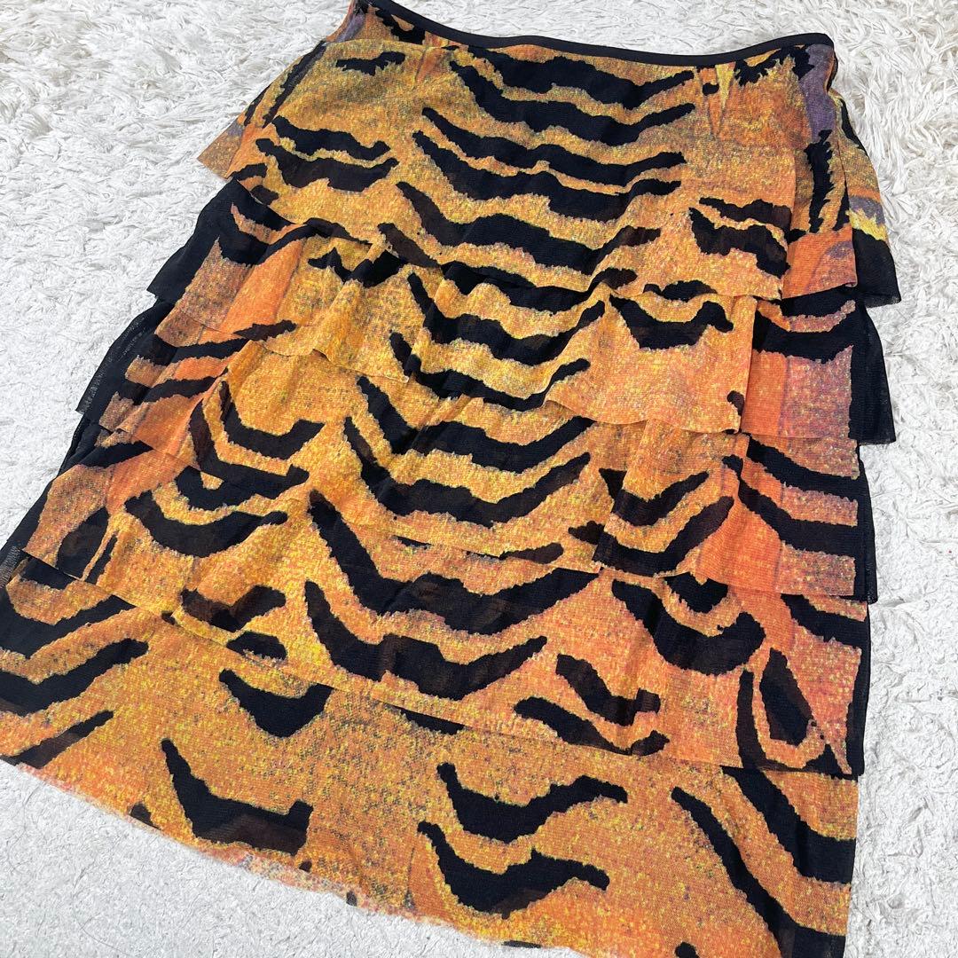✨極美品 VIVIENTAM 希少トラ柄 パワーネット フリル スカート