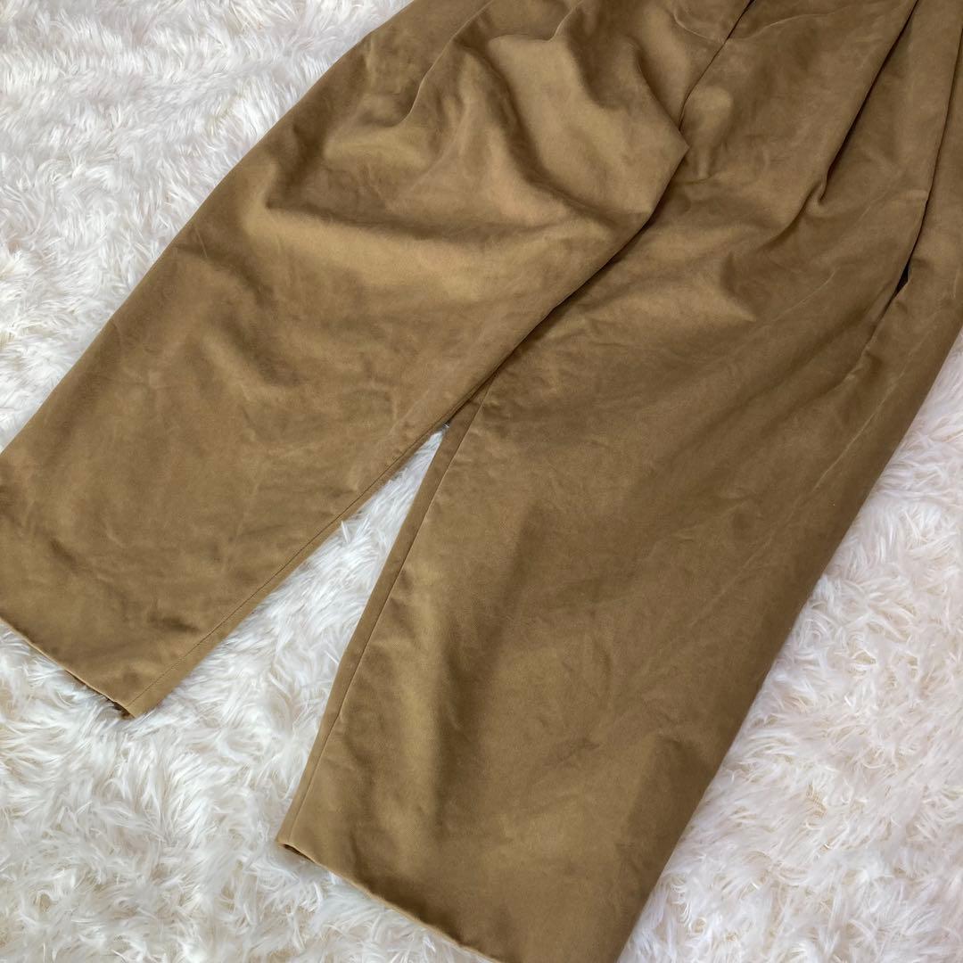 スタジオニコルソン　2タック　ワイドパンツ　ピーチコットンツイル　チノ