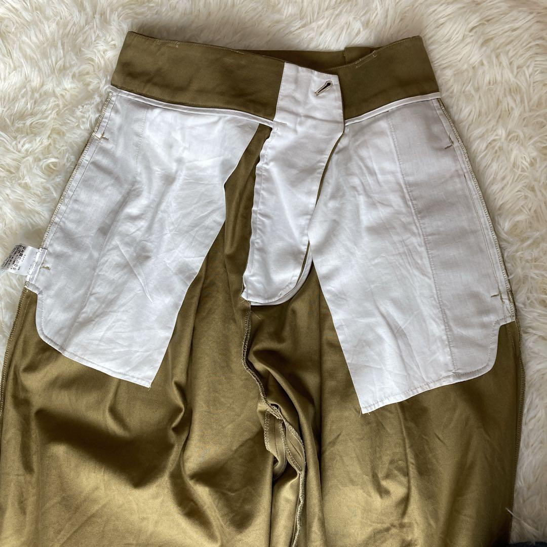 スタジオニコルソン　2タック　ワイドパンツ　ピーチコットンツイル　チノ