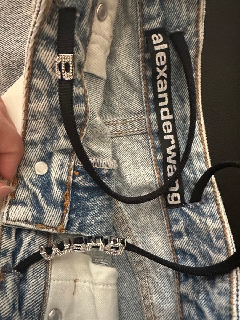 alexanderwang デニム ショートパンツ　ストラップ
