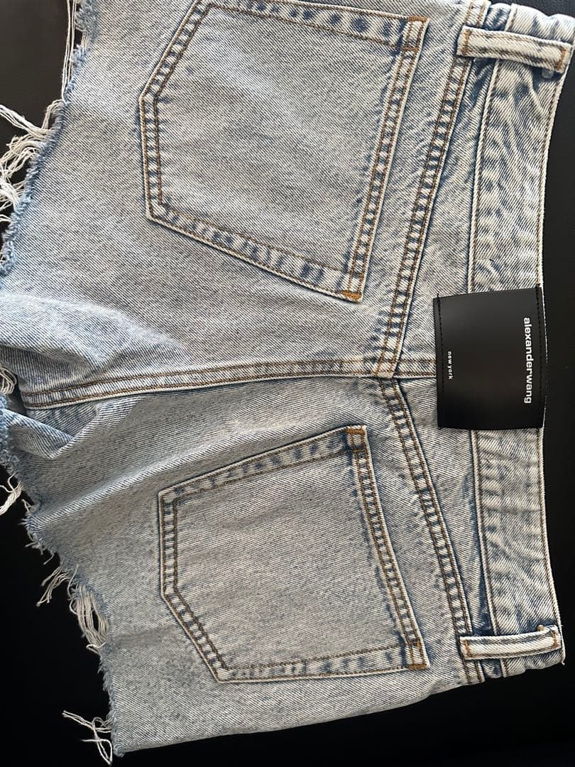 alexanderwang デニム ショートパンツ　ストラップ