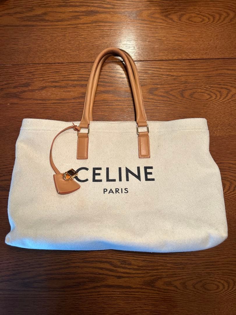 ほ*る様 【中古!CELINEキャンバス ロゴプリント ホリゾンタル カバ トー