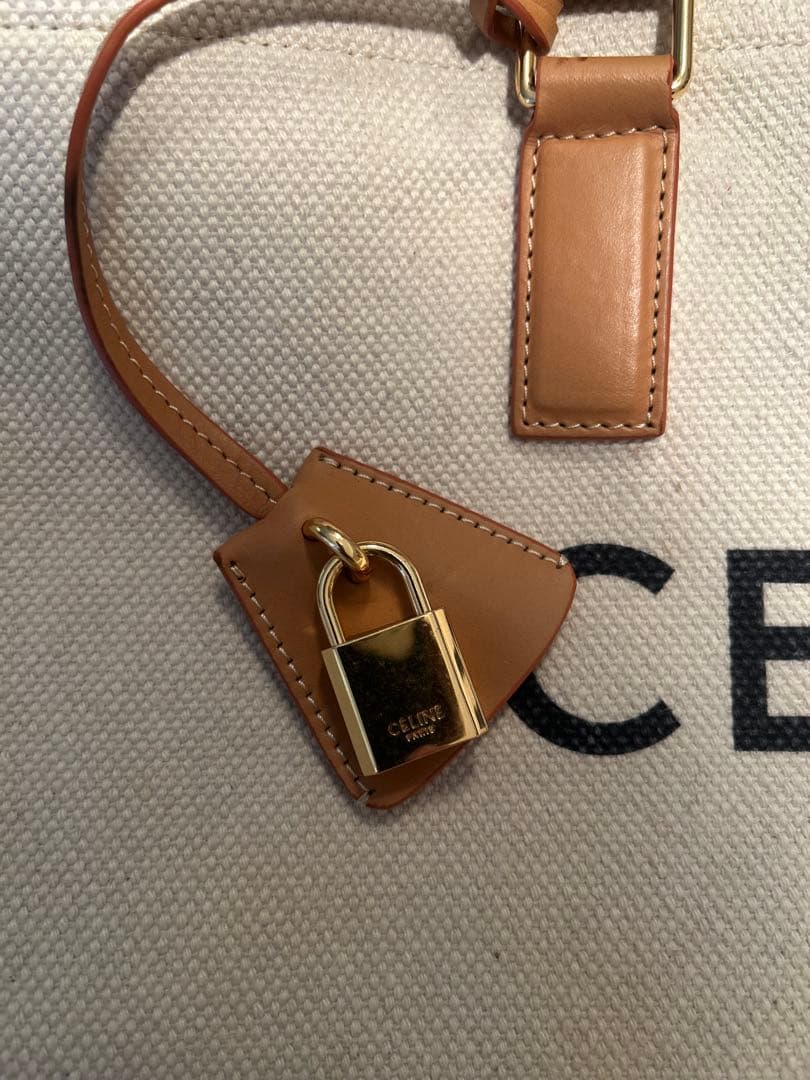 ほ*る様 【中古!CELINEキャンバス ロゴプリント ホリゾンタル カバ トー