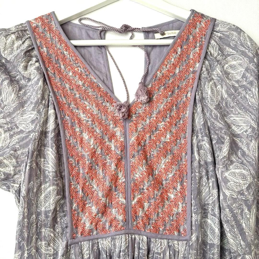 ヌキテパ　ヨークエンブロイダリードレスワンピース　ビューティー＆ユースライラック