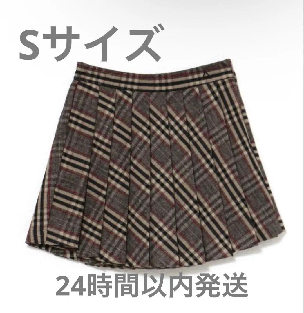 スカート andmary Monica check pleats mini skirt