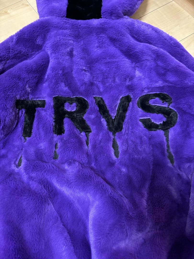 TRAVAS TOKYO　フード付 エコ ファー コート ジャケット パーカー