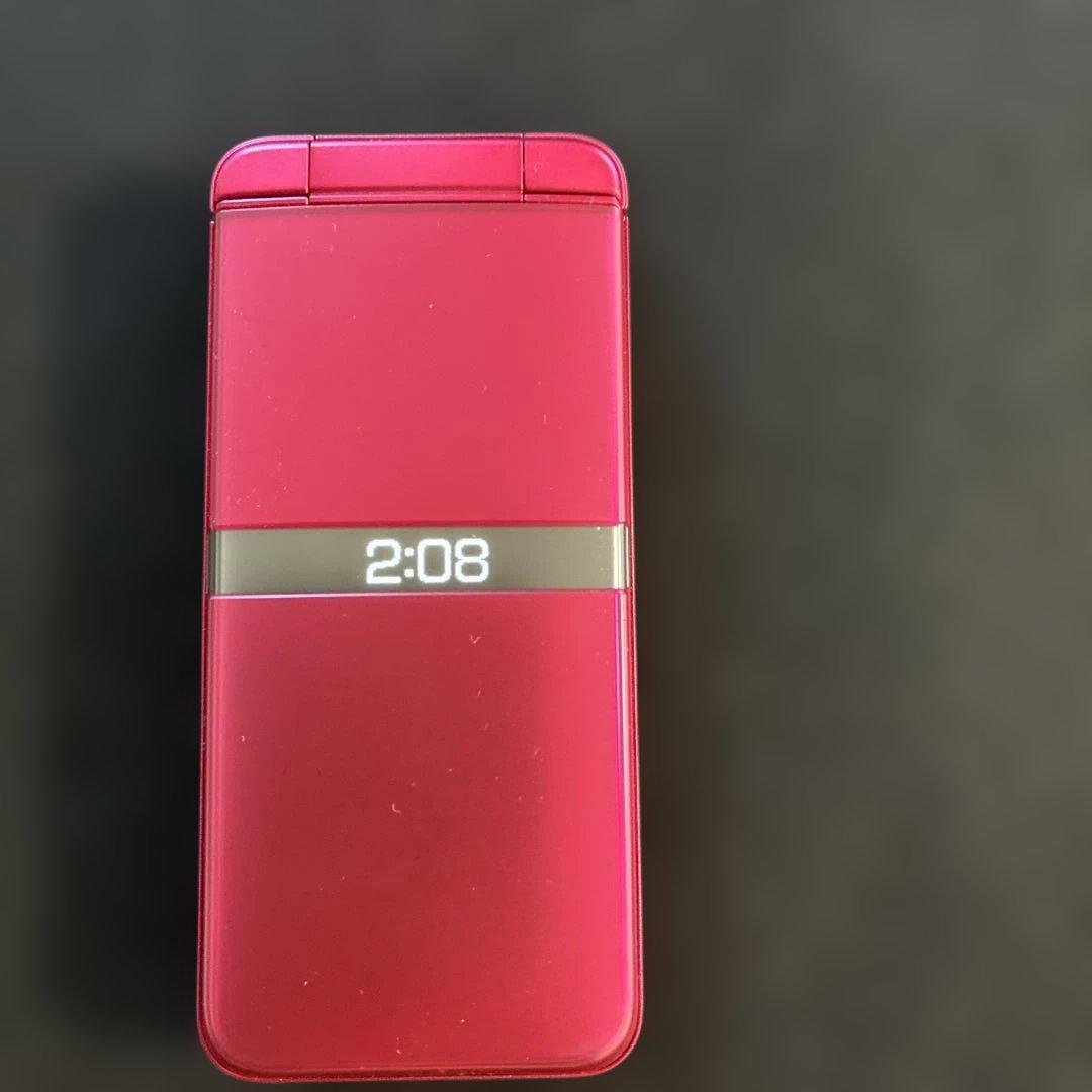 美品☆携帯docomo ky-42cレッド/充電器