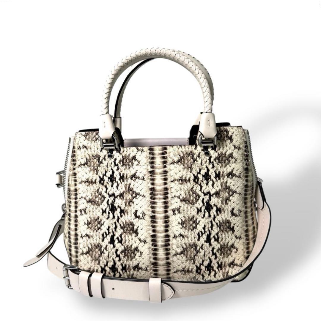 《入手困難》マイケルコース ハンドバッグ 2way パイソン柄 型押し レザー