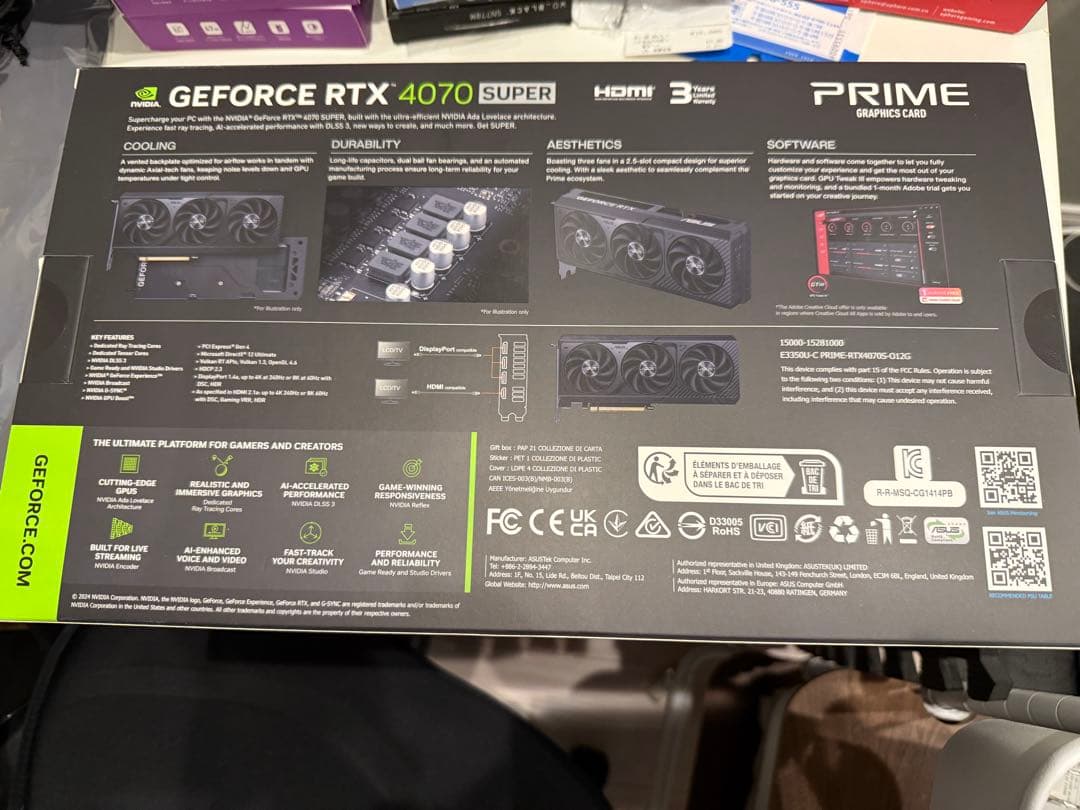 【新品未開封】ASUS Prime GeForce RTX 4070 SUPER