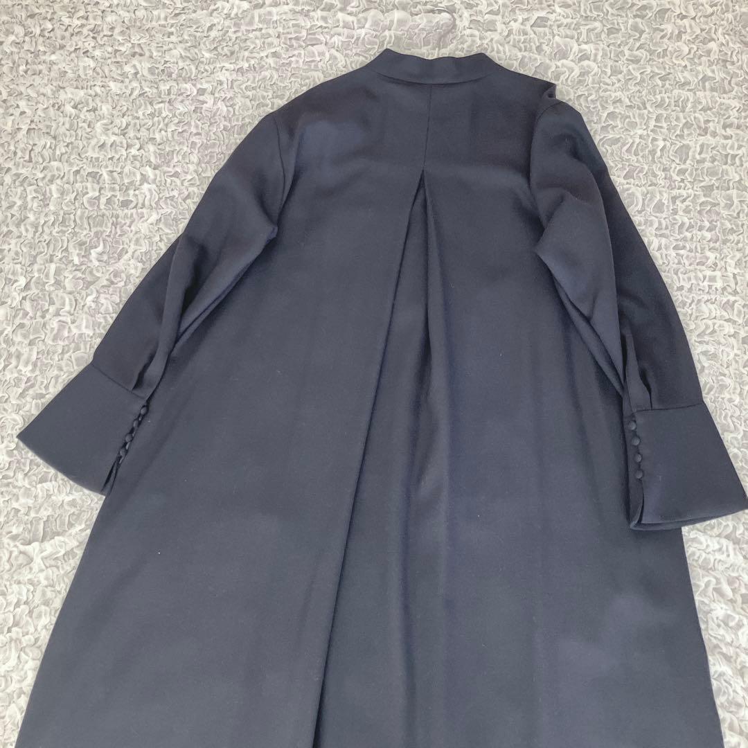 美品ADOREアドーア　ヨーク切り替えワンピース　ネイビー　フォーマル　38
