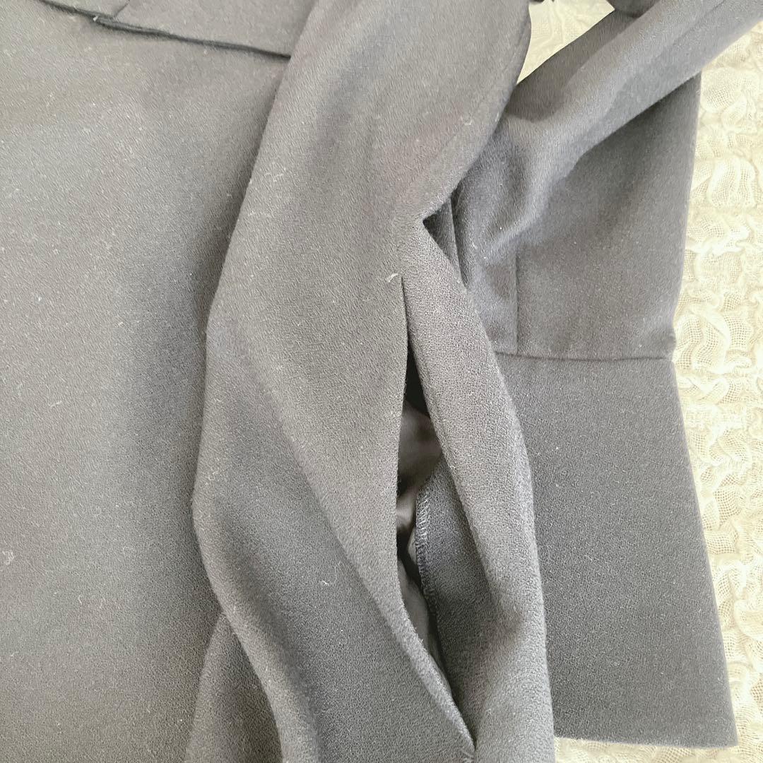 美品ADOREアドーア　ヨーク切り替えワンピース　ネイビー　フォーマル　38