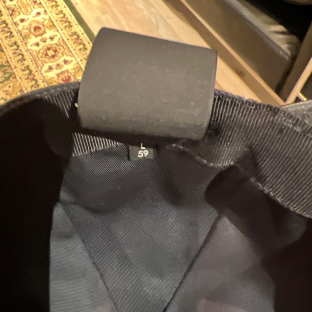 Gucci ブラックキャップ GGパターン