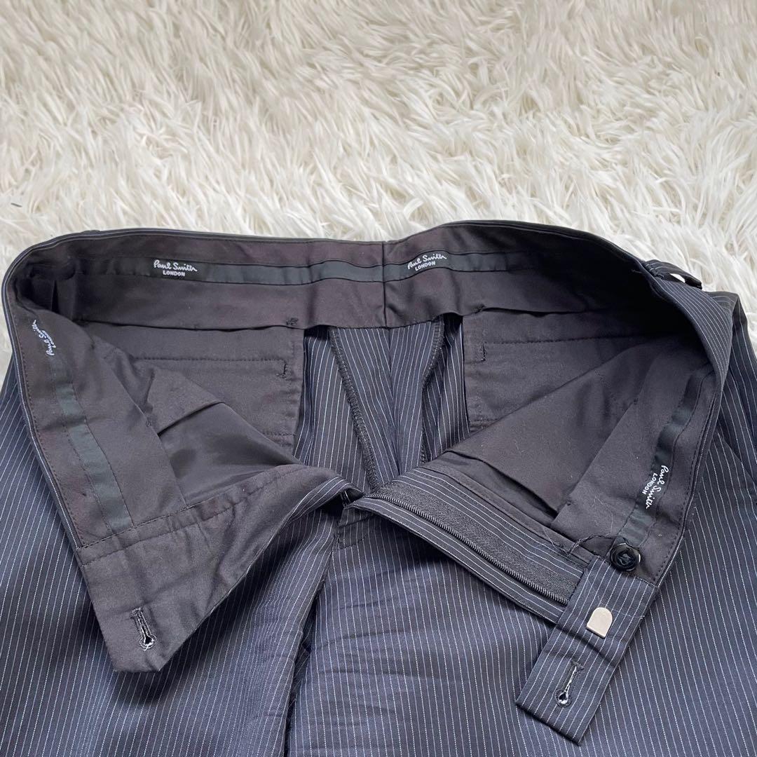 イタリア高級生地ゼニアPaul Smithネイビーストライプスーツセットアップ