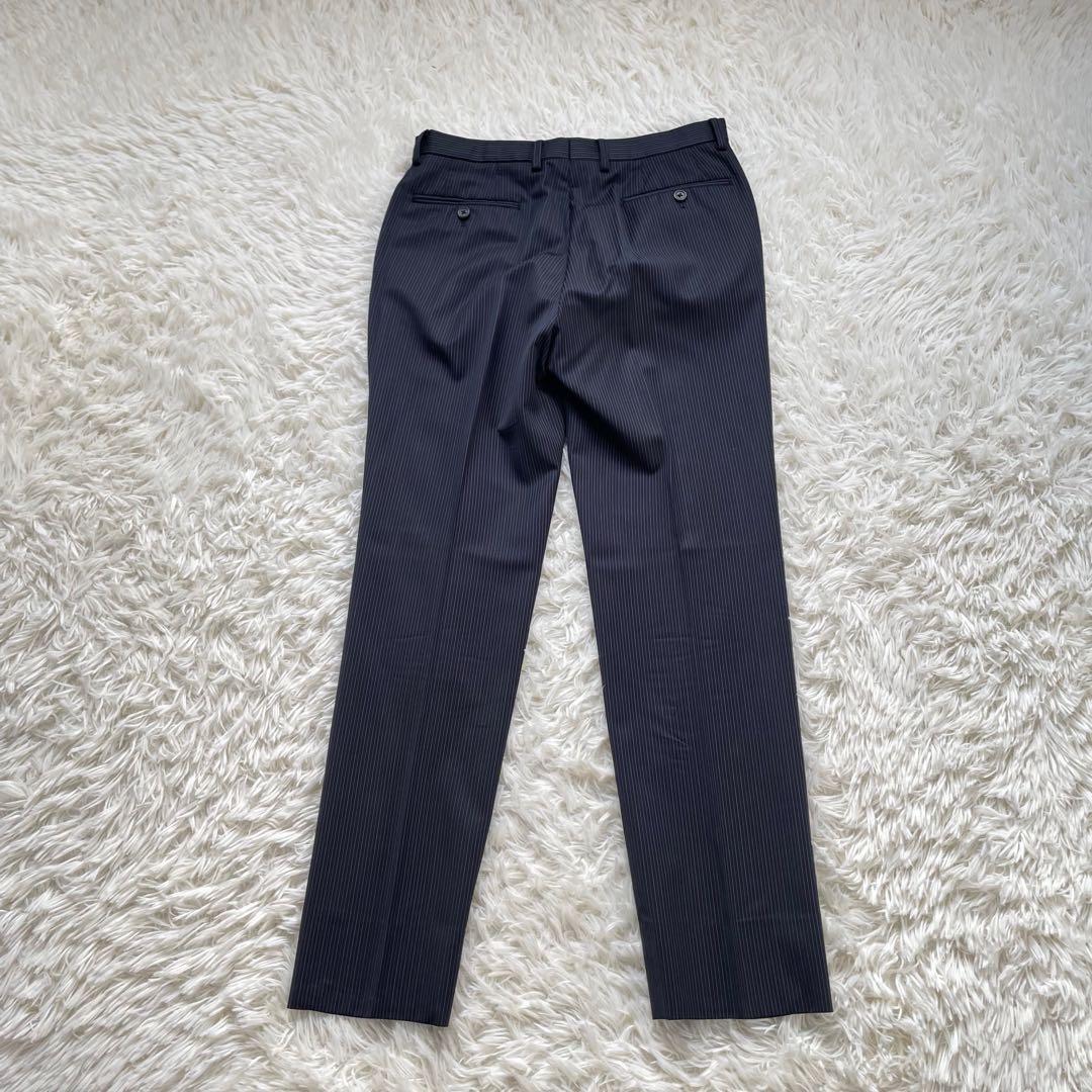 イタリア高級生地ゼニアPaul Smithネイビーストライプスーツセットアップ