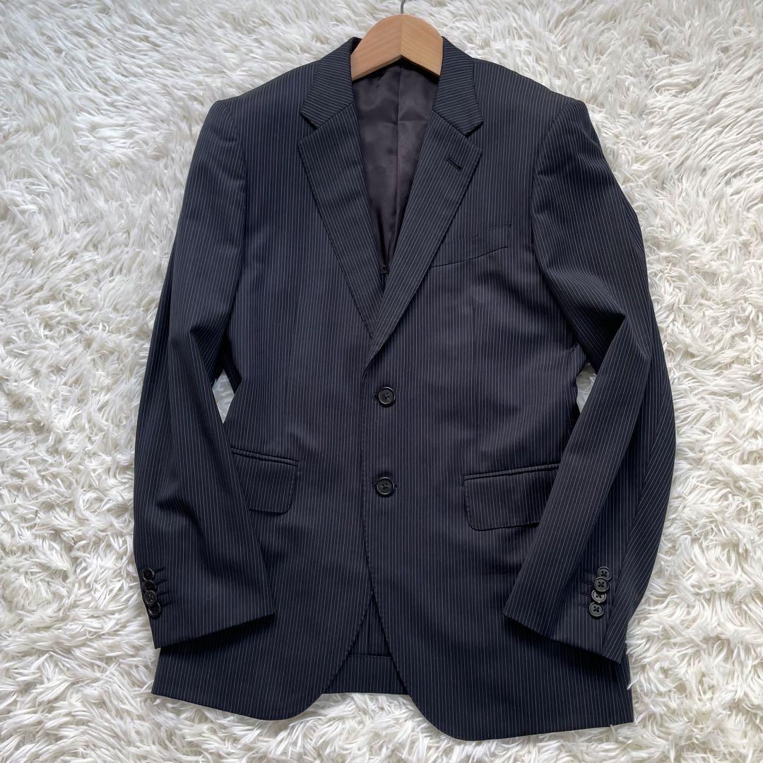イタリア高級生地ゼニアPaul Smithネイビーストライプスーツセットアップ