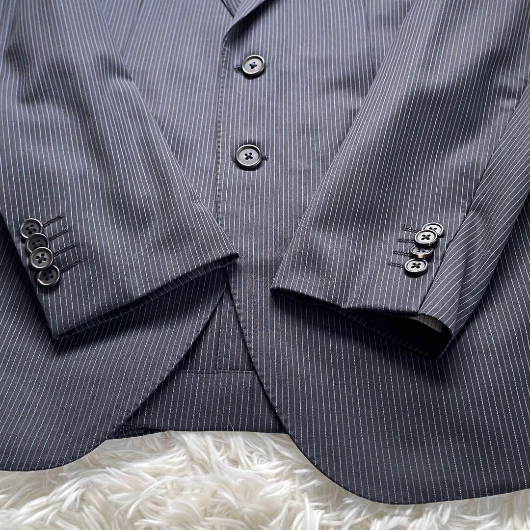 イタリア高級生地ゼニアPaul Smithネイビーストライプスーツセットアップ