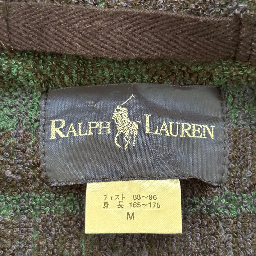 ラルフローレン ロングダッフルコート　タータンチェック メンズM