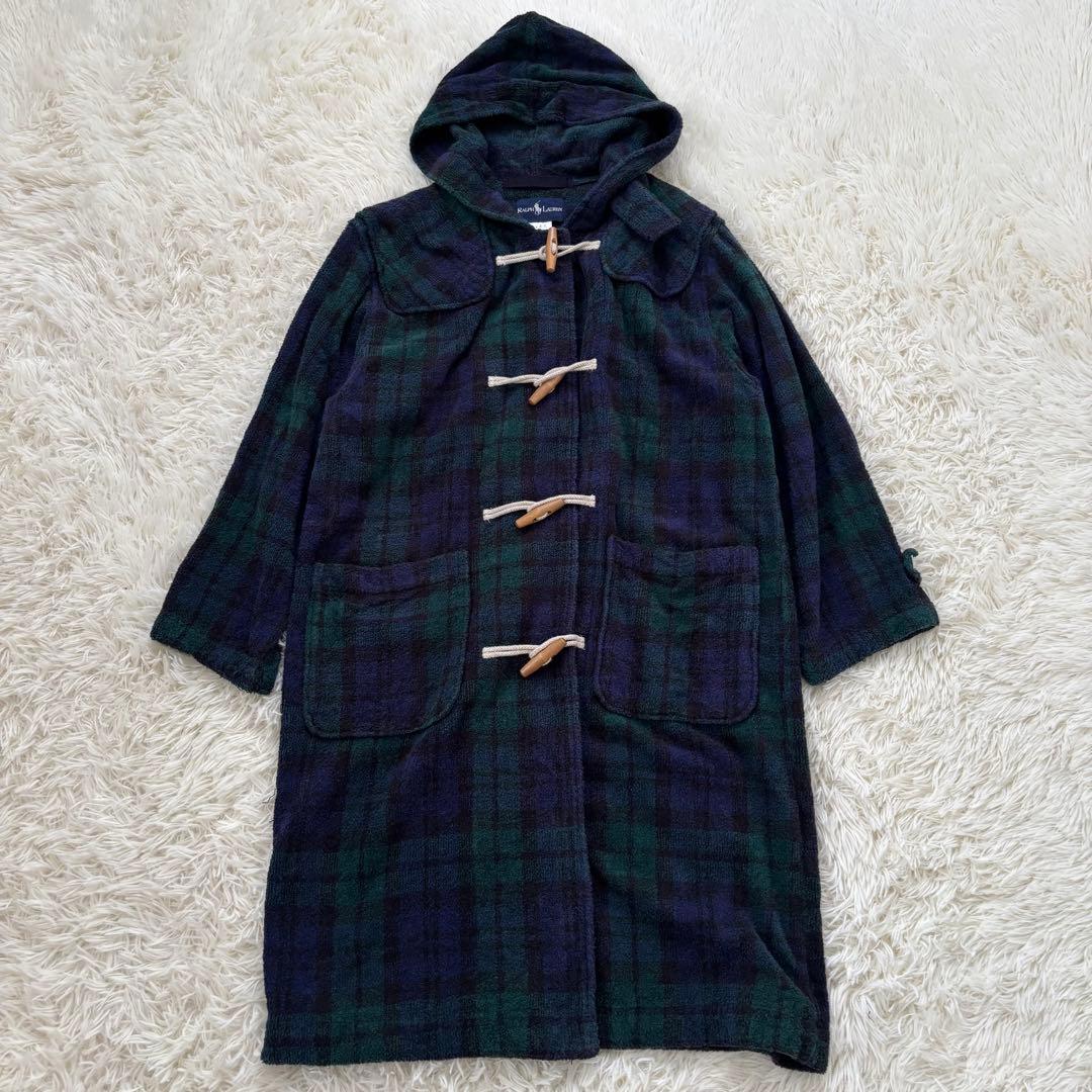 ラルフローレン ロングダッフルコート　タータンチェック メンズM