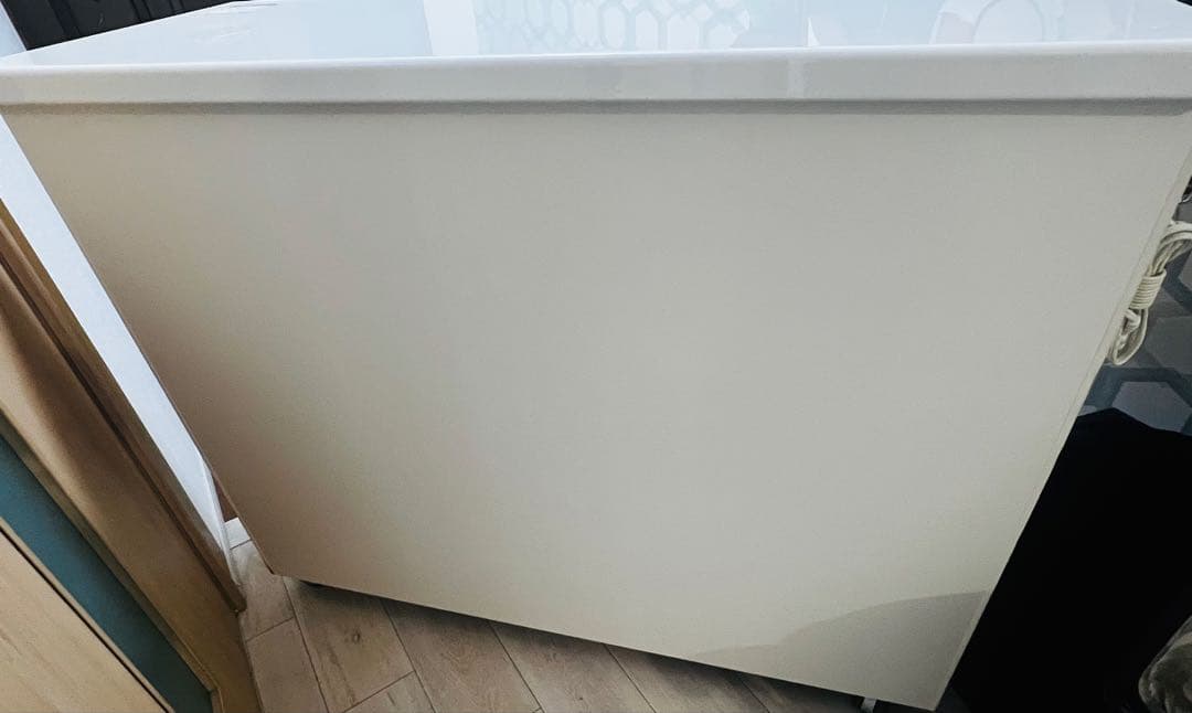 パモウナ　食器棚　ホワイト収納キャビネット キャスター付き