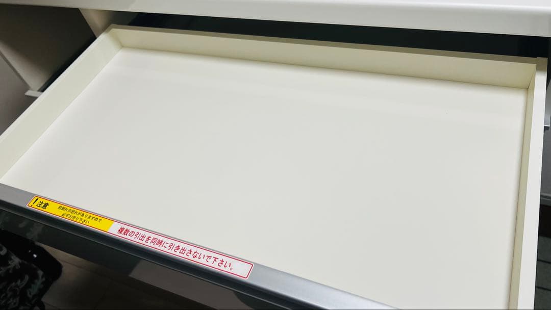 パモウナ　食器棚　ホワイト収納キャビネット キャスター付き