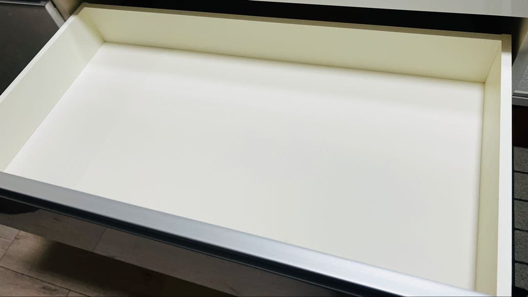 パモウナ　食器棚　ホワイト収納キャビネット キャスター付き