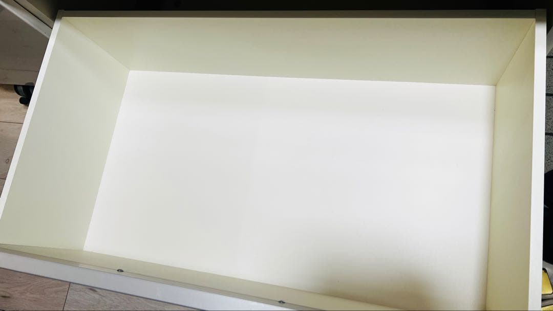 パモウナ　食器棚　ホワイト収納キャビネット キャスター付き