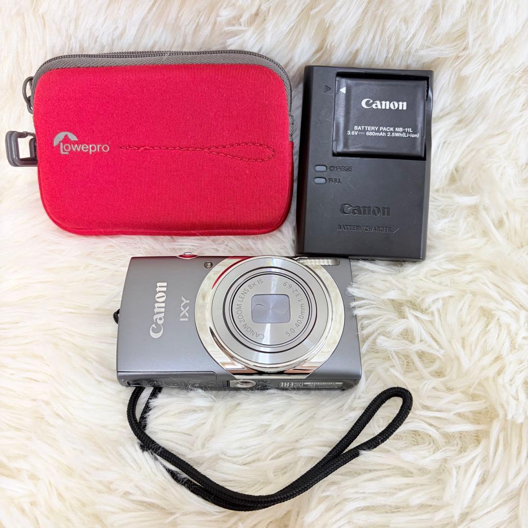CANON IXY130 グレー 動作確認済み バッテリー 充電器付属