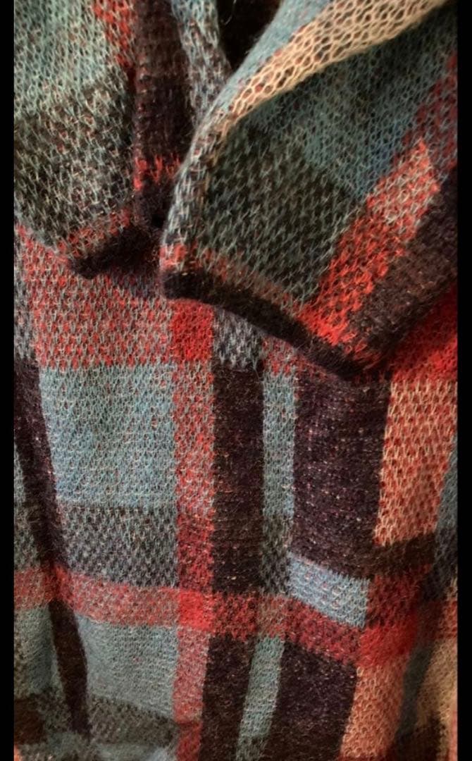 ワンピース Ameri BIG CHECK LACE UP KNIT DRESS