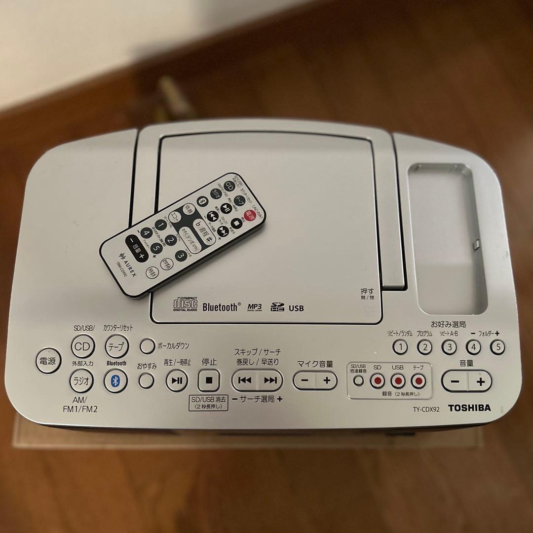 SD/USB/CDラジオカセットレコーダーTOSHIBA TY-CDX92 東芝