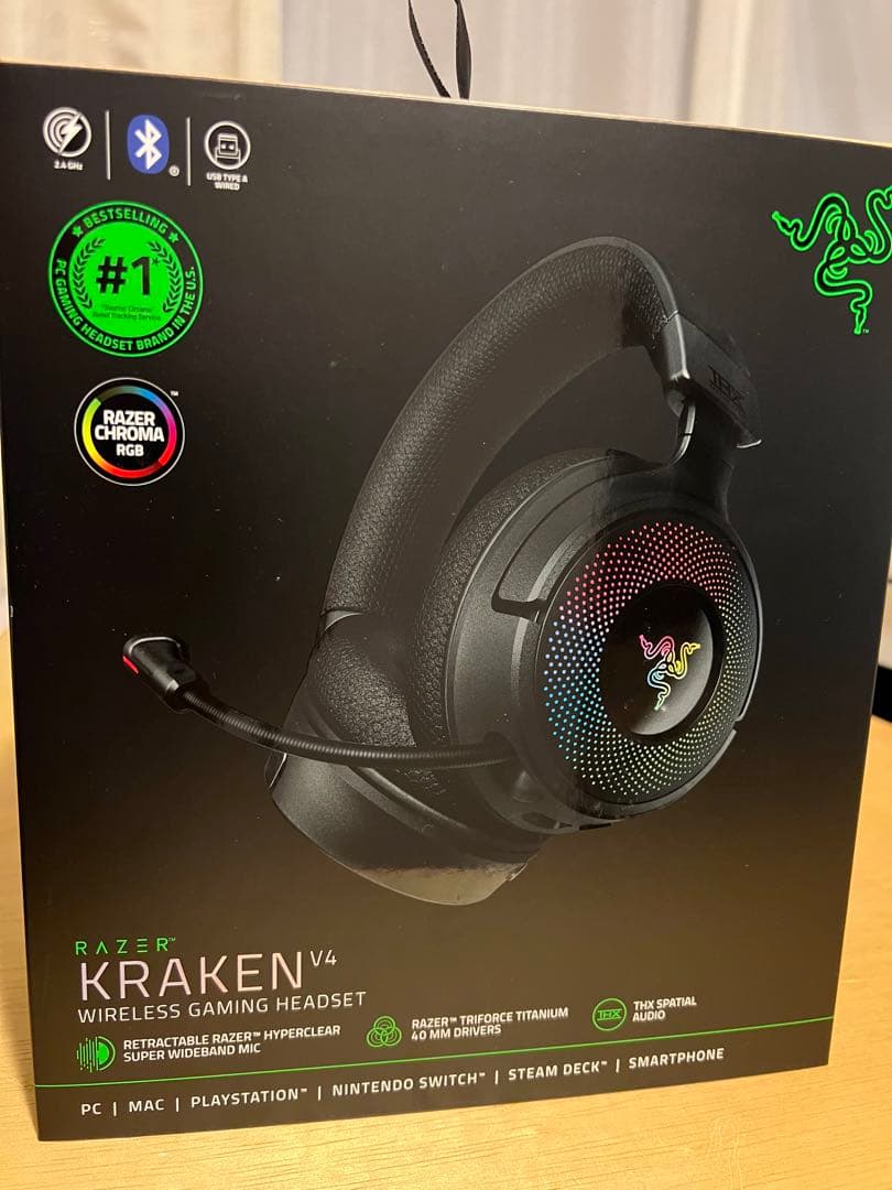 【清掃済み】Razer Kraken V4 ワイヤレスゲーミングヘッドセット
