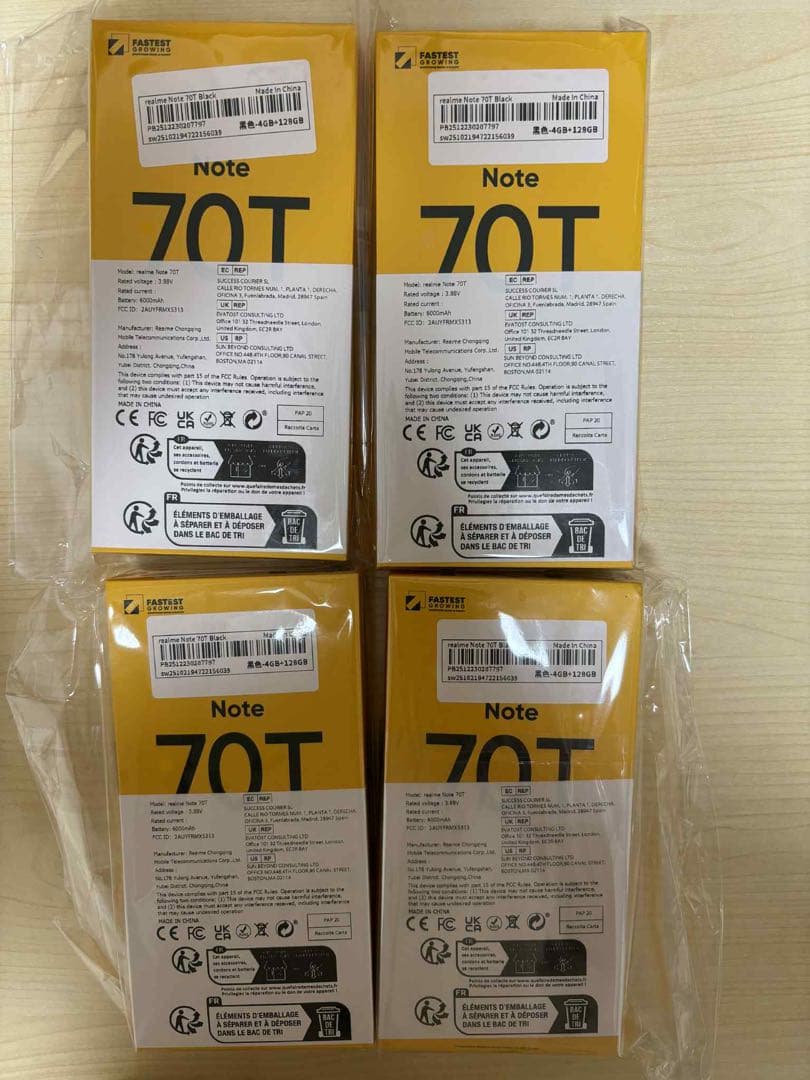 REALME NOTE 70T RAM 4GB+128GB 4台セット