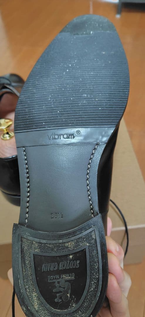 SCOTCH GRAIN スコッチグレイン ストレートチップ 黒 26.5cm