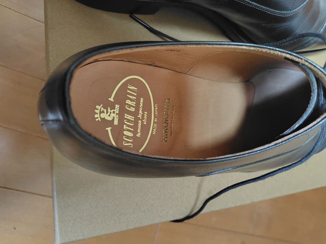 SCOTCH GRAIN スコッチグレイン ストレートチップ 黒 26.5cm