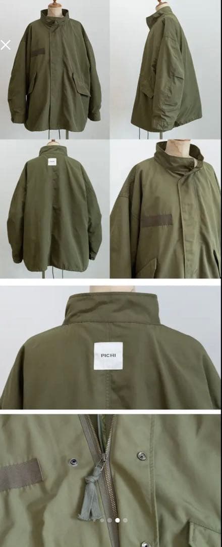 【新品】PICHI ★ ライナー付ミリタリーオーバーコート モッズコート　ピイチ