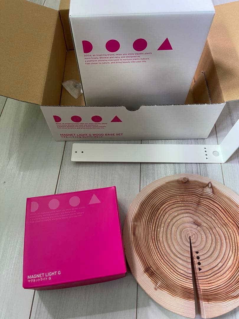 マグネットライトGウッドベースセット　Shizuku ガラスケース　春奈様