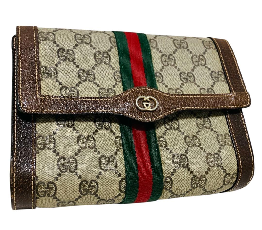 極美品✨GUCCI シェリーライン クラッチバッグ インターロッキング GG