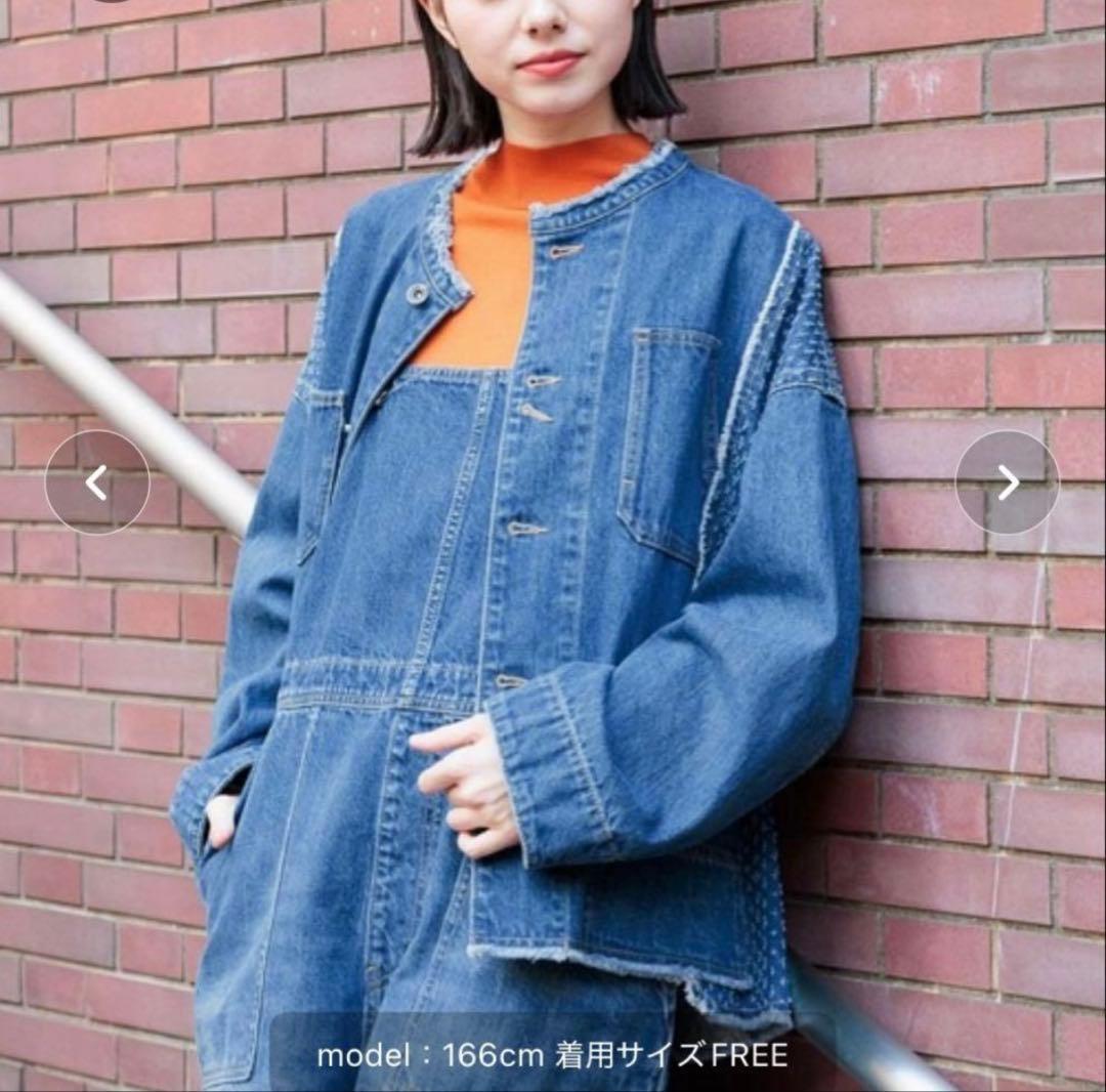 即完売品 2025年 ニコアンド リメイクカバーオール デニムジャケット