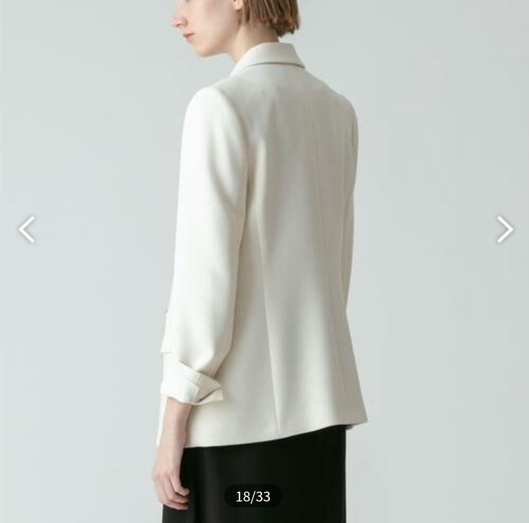 23SS アルアバイル マットストレッチ ダブルブレストジャケット アイボリー