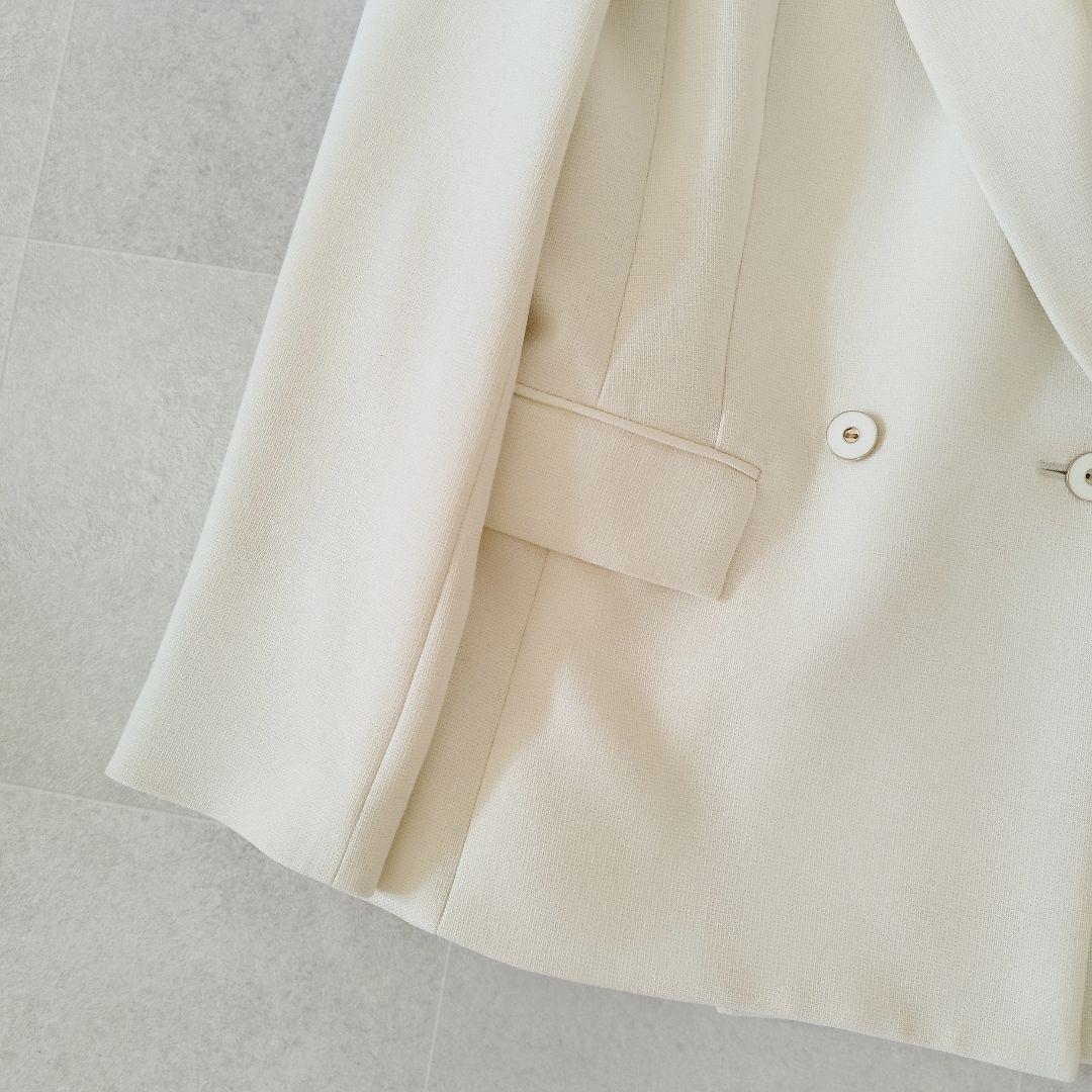23SS アルアバイル マットストレッチ ダブルブレストジャケット アイボリー