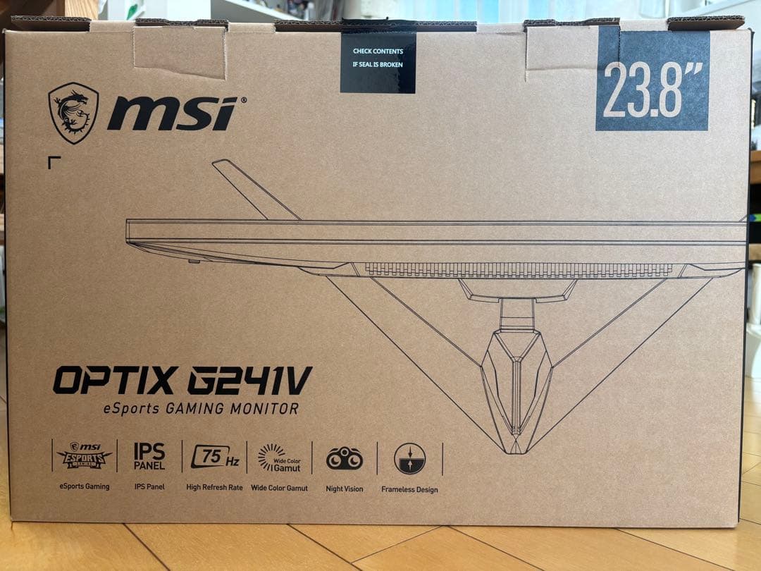 MSI OPTIX G241V E2 ゲーミングモニター 23.8インチ