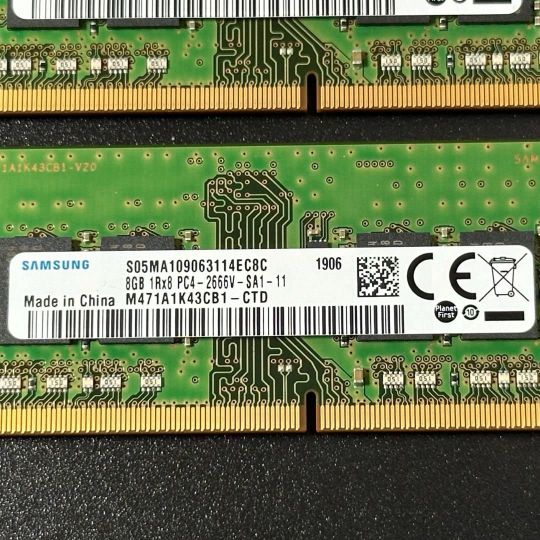 【動作保証】DDR4-2666 16GB(8GB×2) Samsung p65