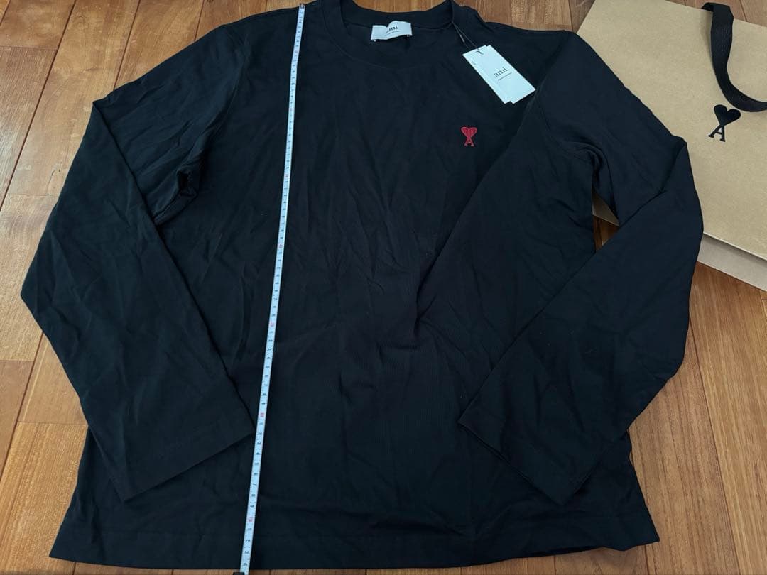 AMIPARIS ハート刺繍 トレーナー 黒XXL