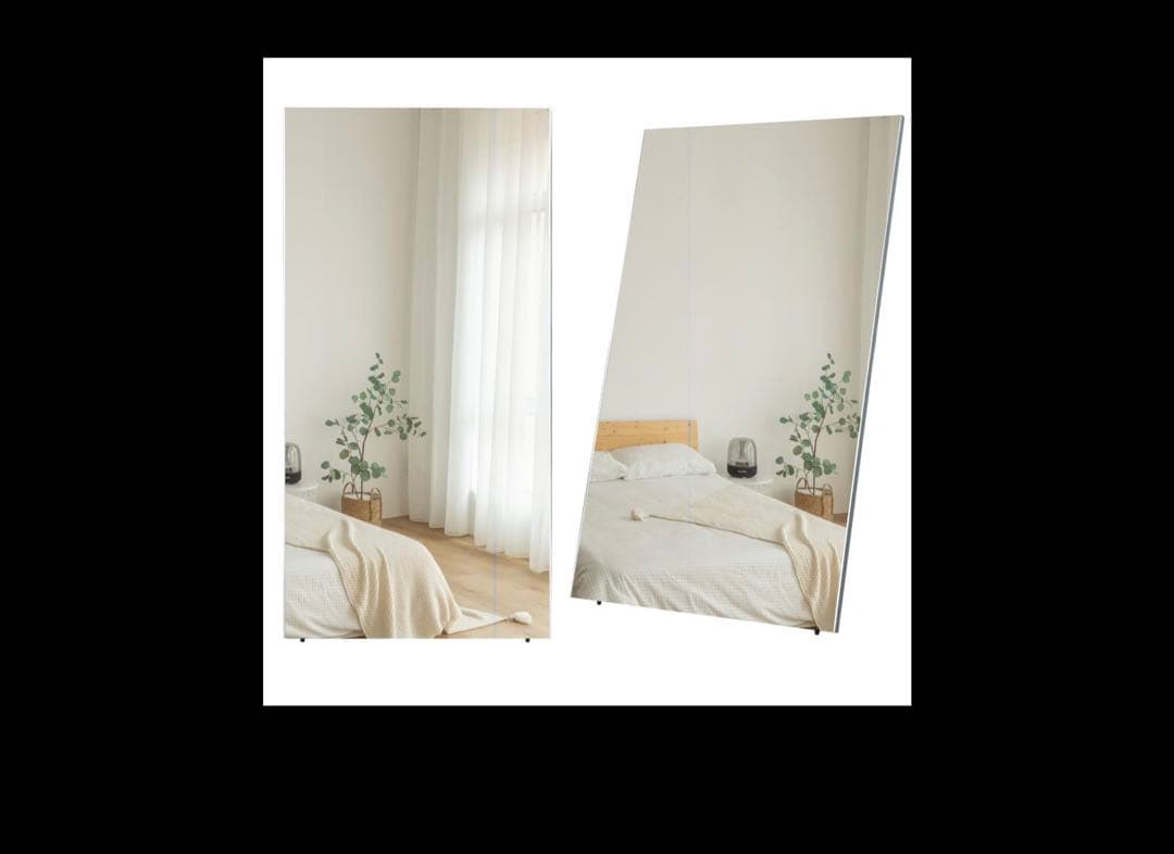 スタンドミラー フィルムミラー シンプル　壁掛け　鏡　ダンスミラー　トレーニング