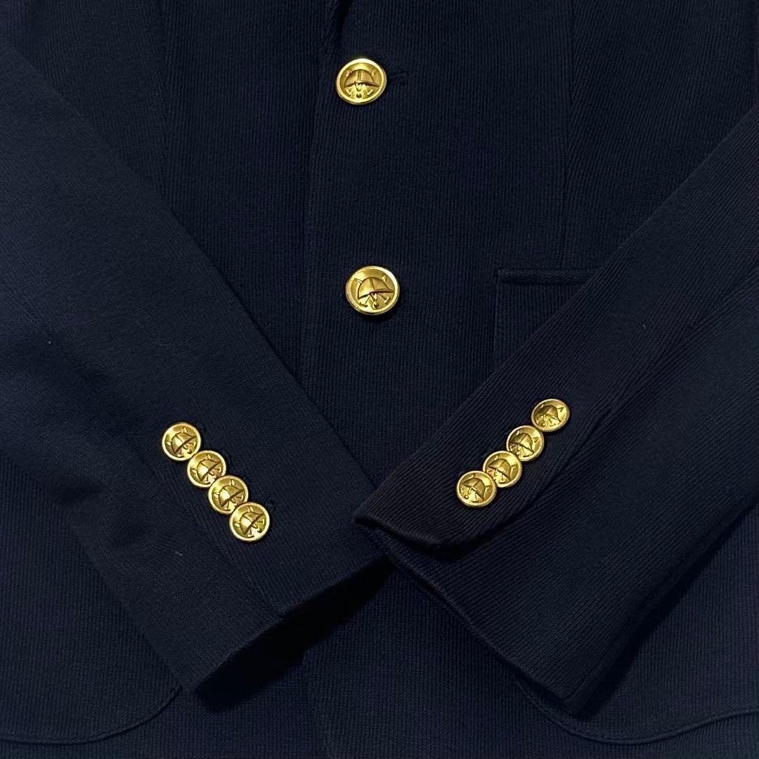 ポロラルフローレンジャケット濃紺ネイビー現行モデル RLロゴ刺繍 金ボタン XS