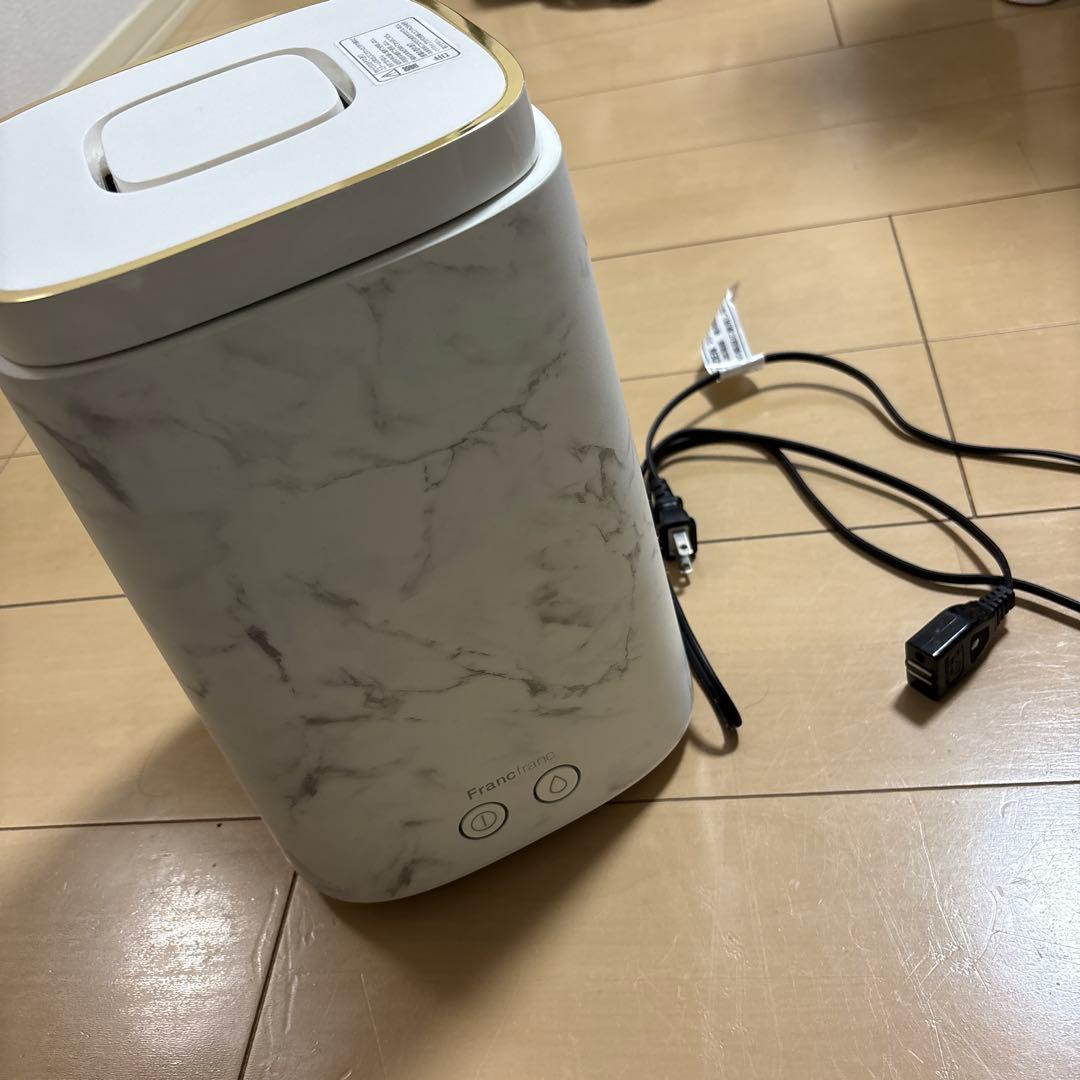 最終値下げ！美品　Francfranc スチーム加湿器　大理石柄