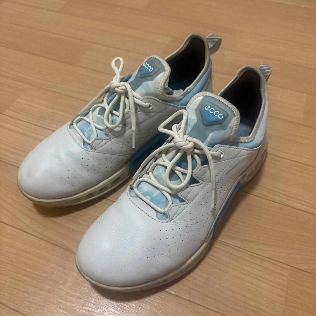 ハワイ限定　ECCO ゴルフシューズ ホワイト レザー
